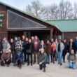 Photo de groupe devant la Maison de la forêt prise lors des Doctorales de la Forêt 2025